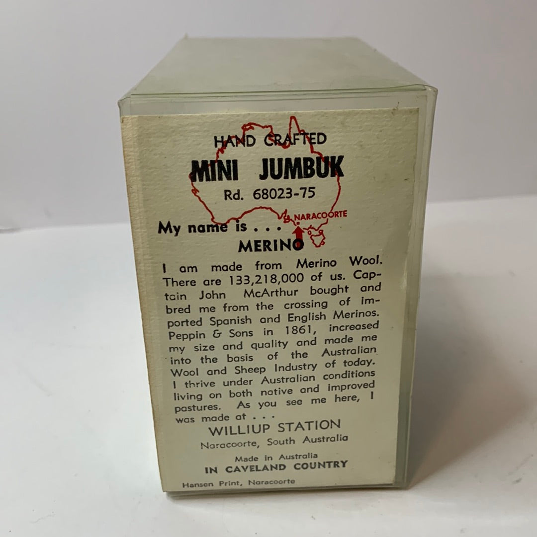 Handcrafted Mini Jumbuk Merino vintage sheep collectable