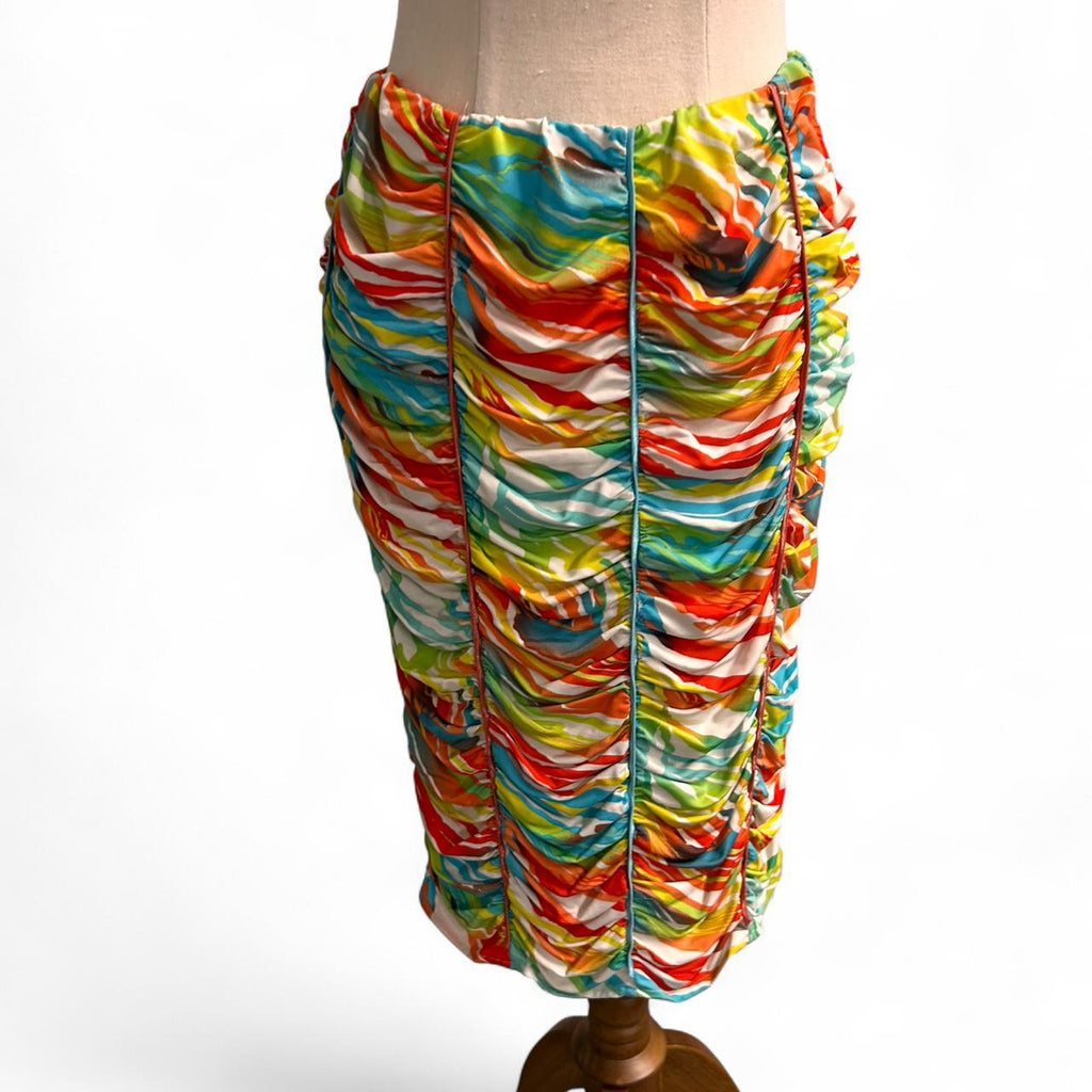 George Gross Gathered ruffled midi skirt