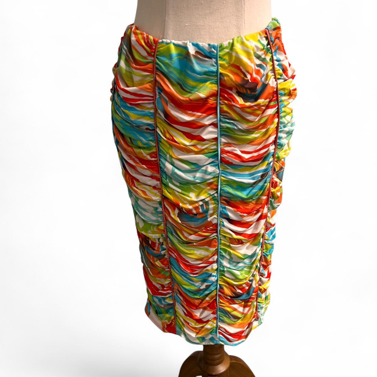 George Gross Gathered ruffled midi skirt