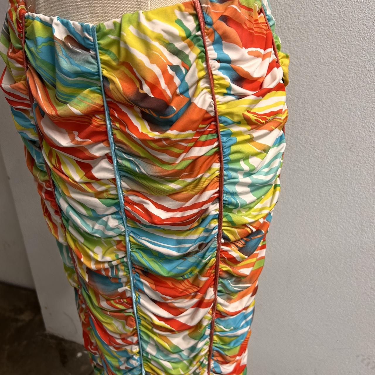 George Gross Gathered ruffled midi skirt