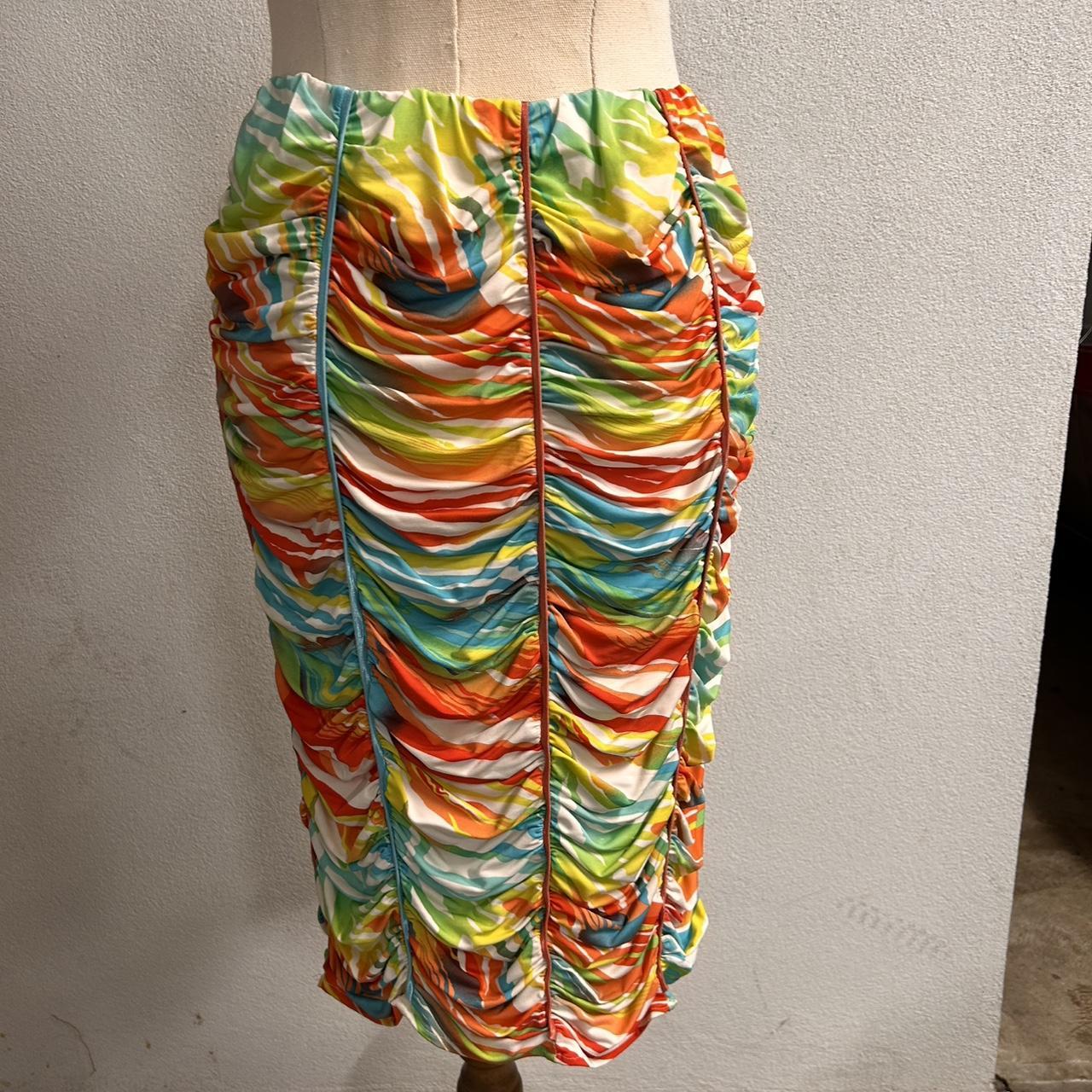 George Gross Gathered ruffled midi skirt