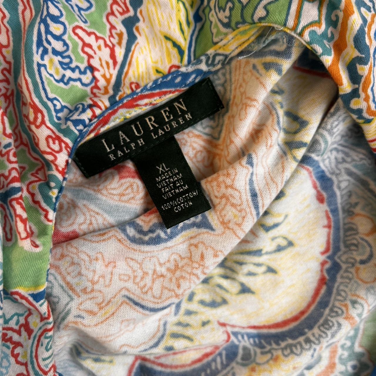 Ralph Lauren paisley ruffle top
