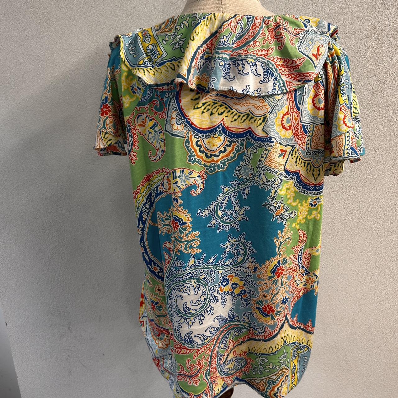 Ralph Lauren paisley ruffle top