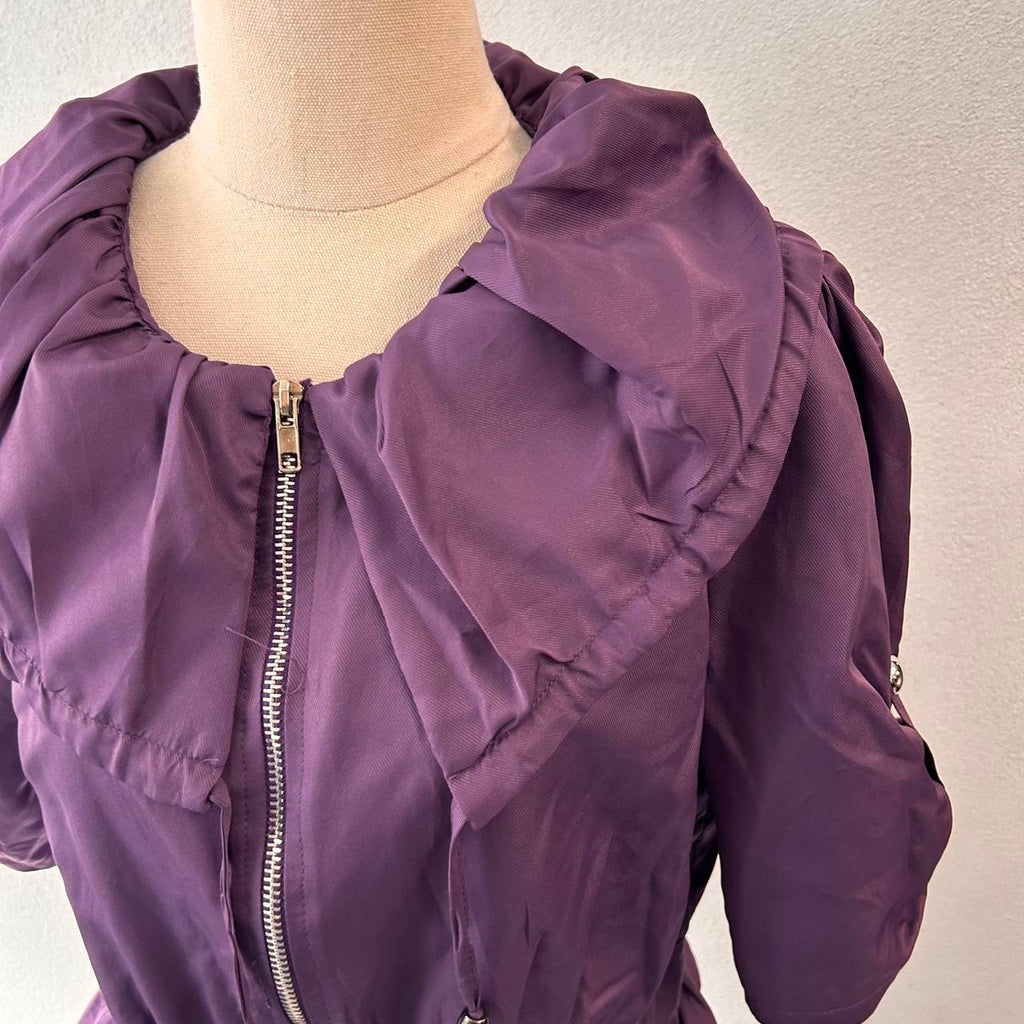 SES Burgundy Y2K Jacket Zip Up