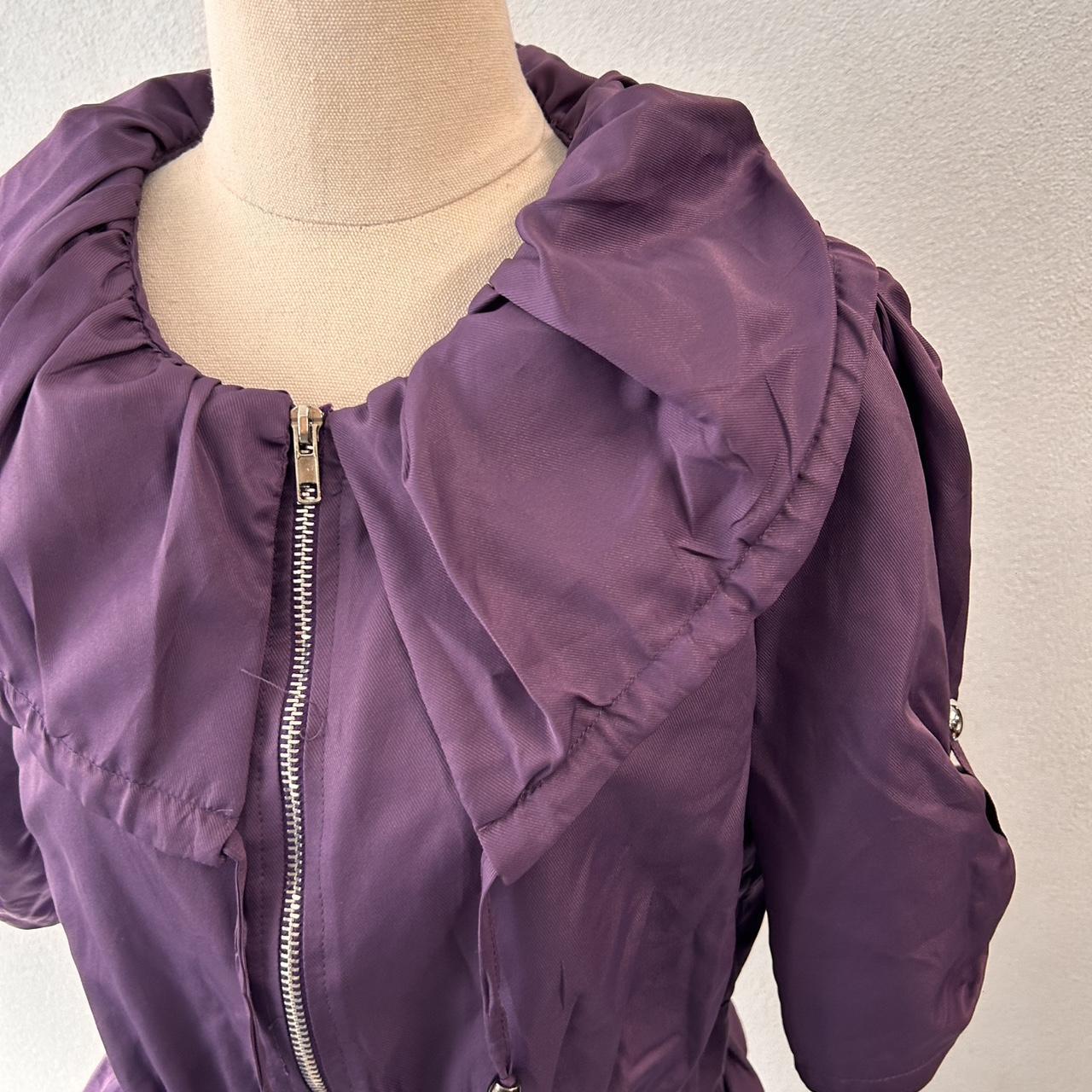 SES Burgundy Y2K Jacket Zip Up