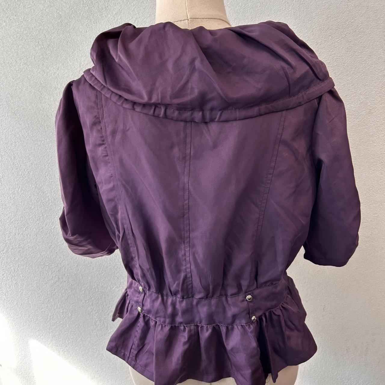 SES Burgundy Y2K Jacket Zip Up