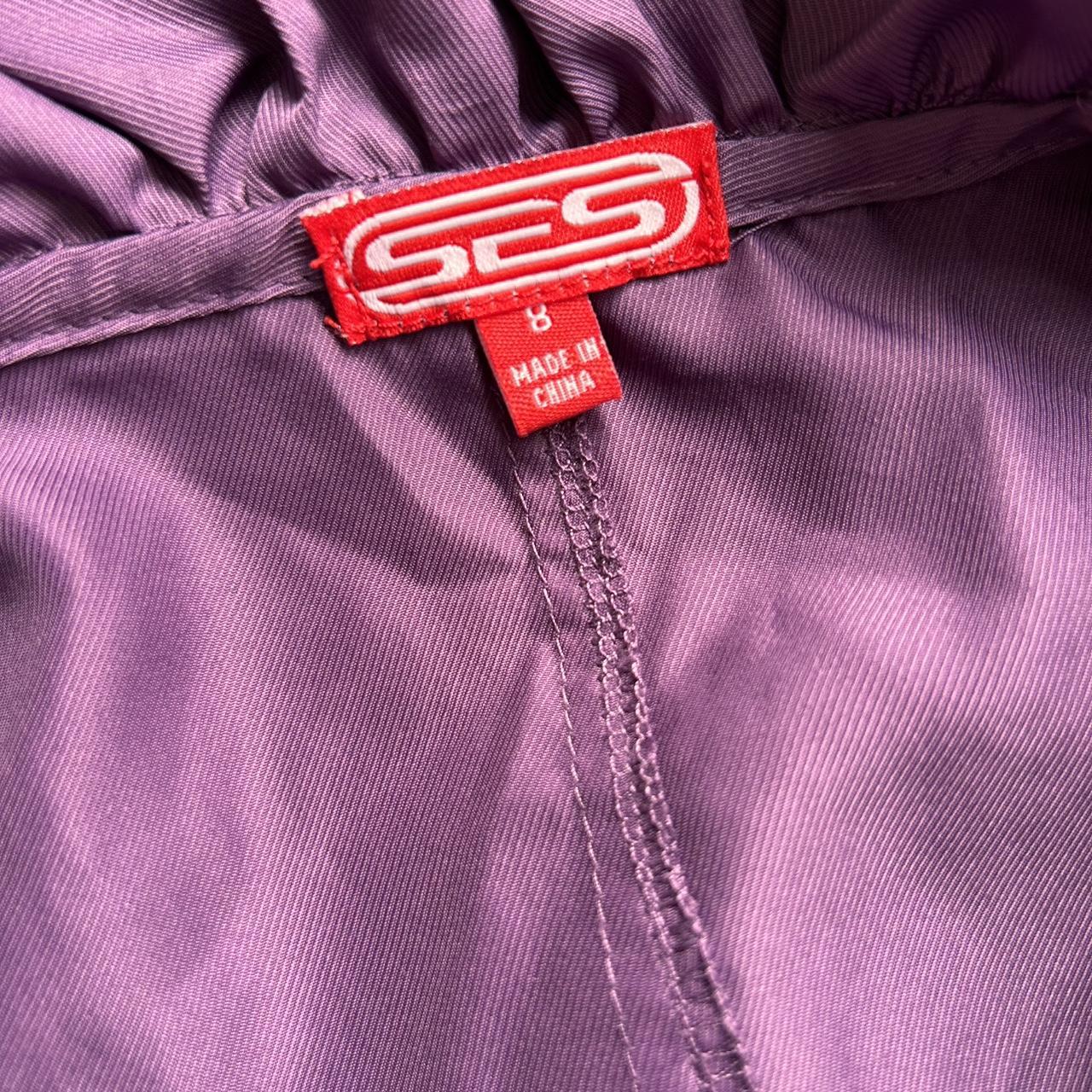 SES Burgundy Y2K Jacket Zip Up