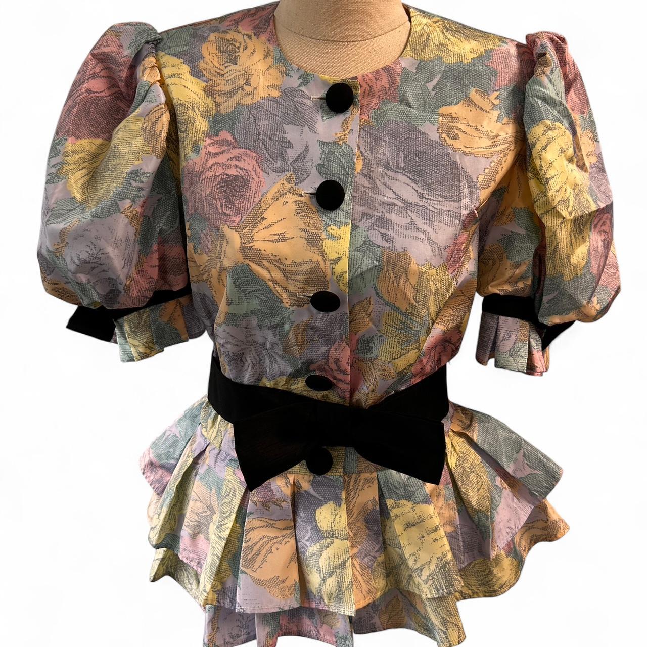 Mr Simon Australia 80s floral blouse