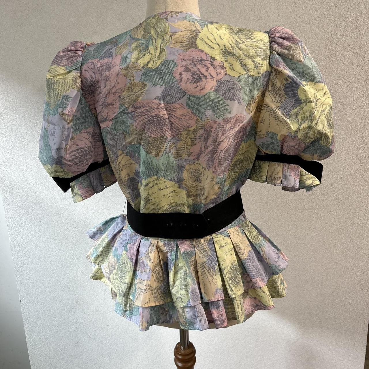 Mr Simon Australia 80s floral blouse