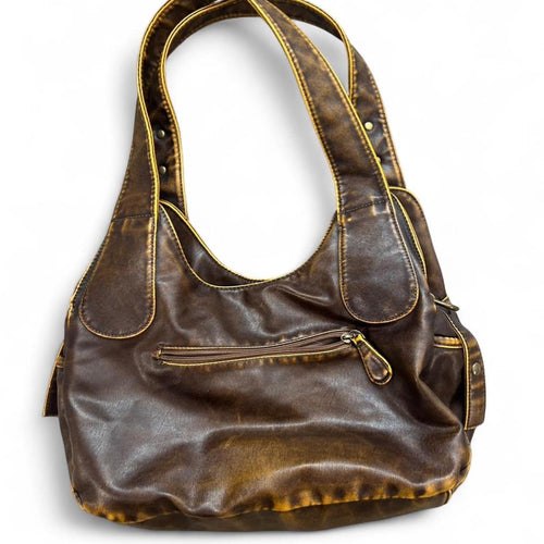 Angel kiss Y2K large distressed brown handbag