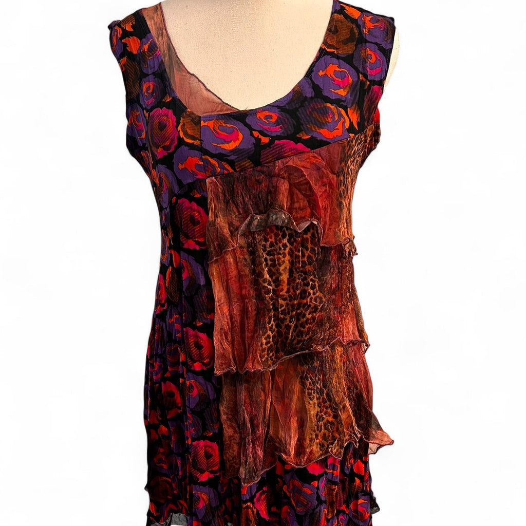 Motto multi-coloured floral print mini dress