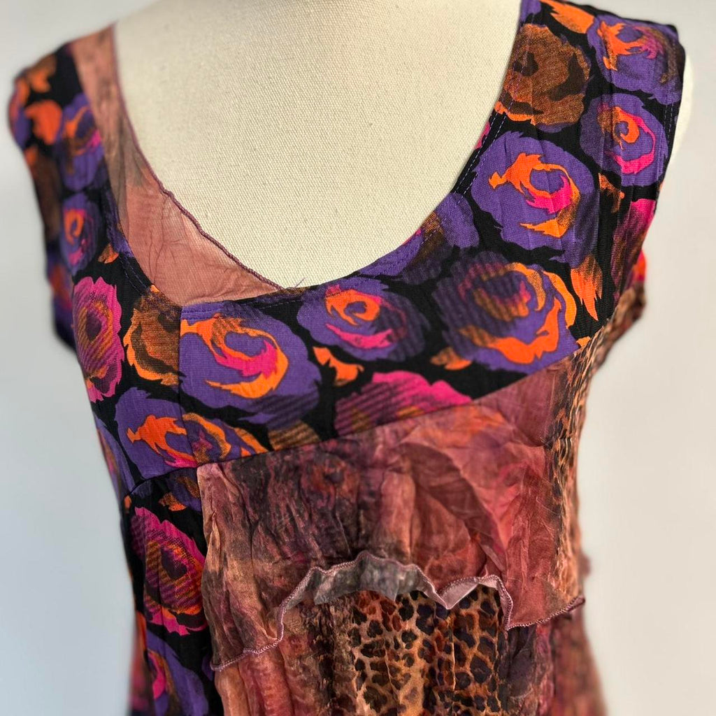 Motto multi-coloured floral print mini dress