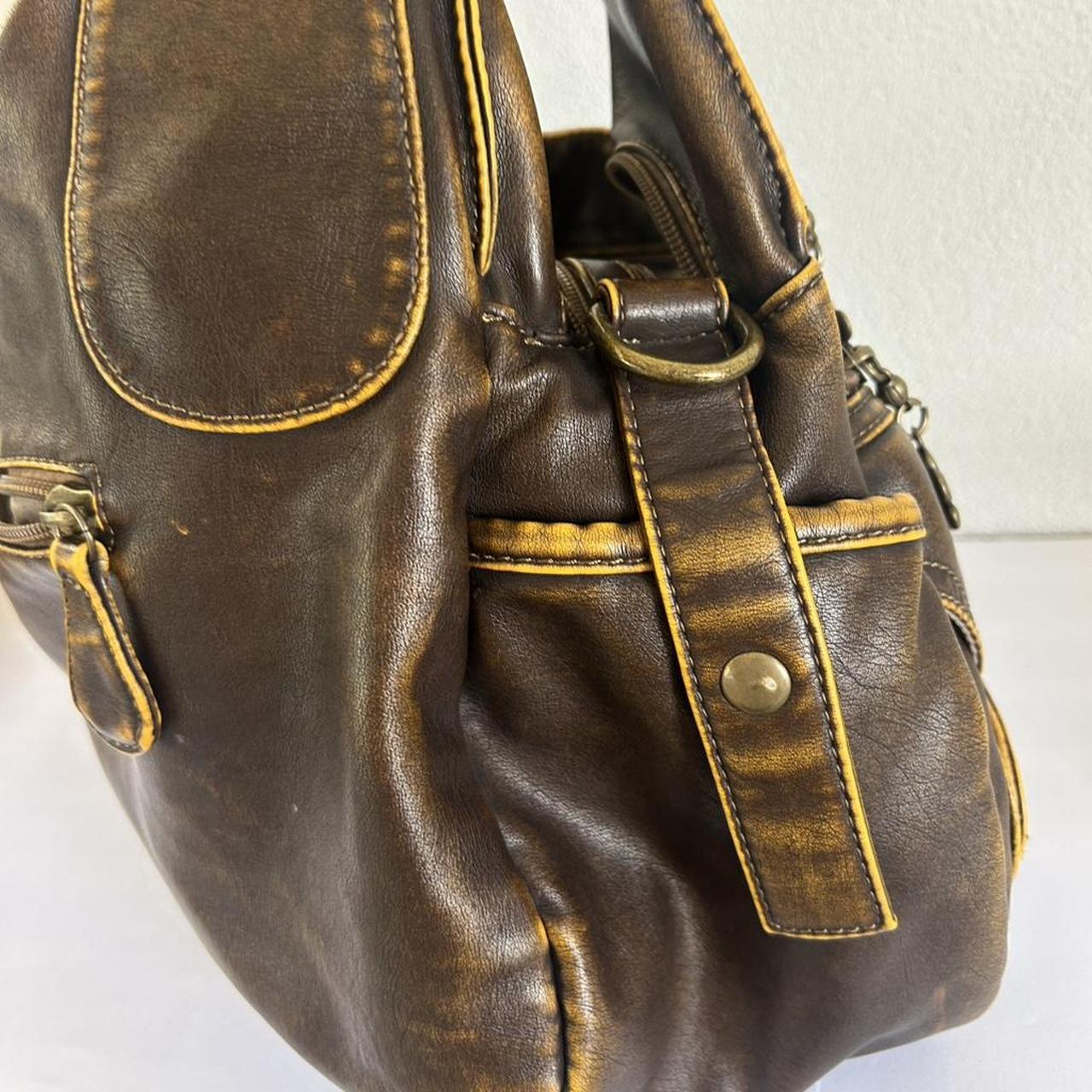 Angel kiss Y2K large distressed brown handbag