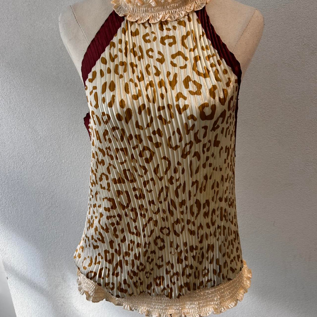 Liberty of London Leopard Pleated Halter Top
