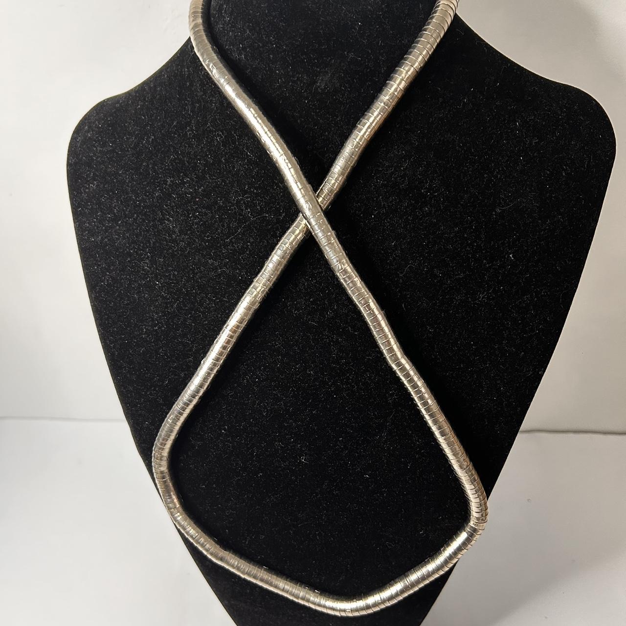 Y2K Silver snake Twist Necklace