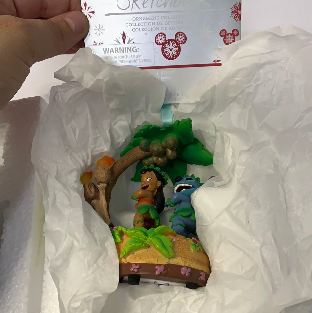 DISNEY Sketchbook Lilo & Stitch Singing Ornament NIB